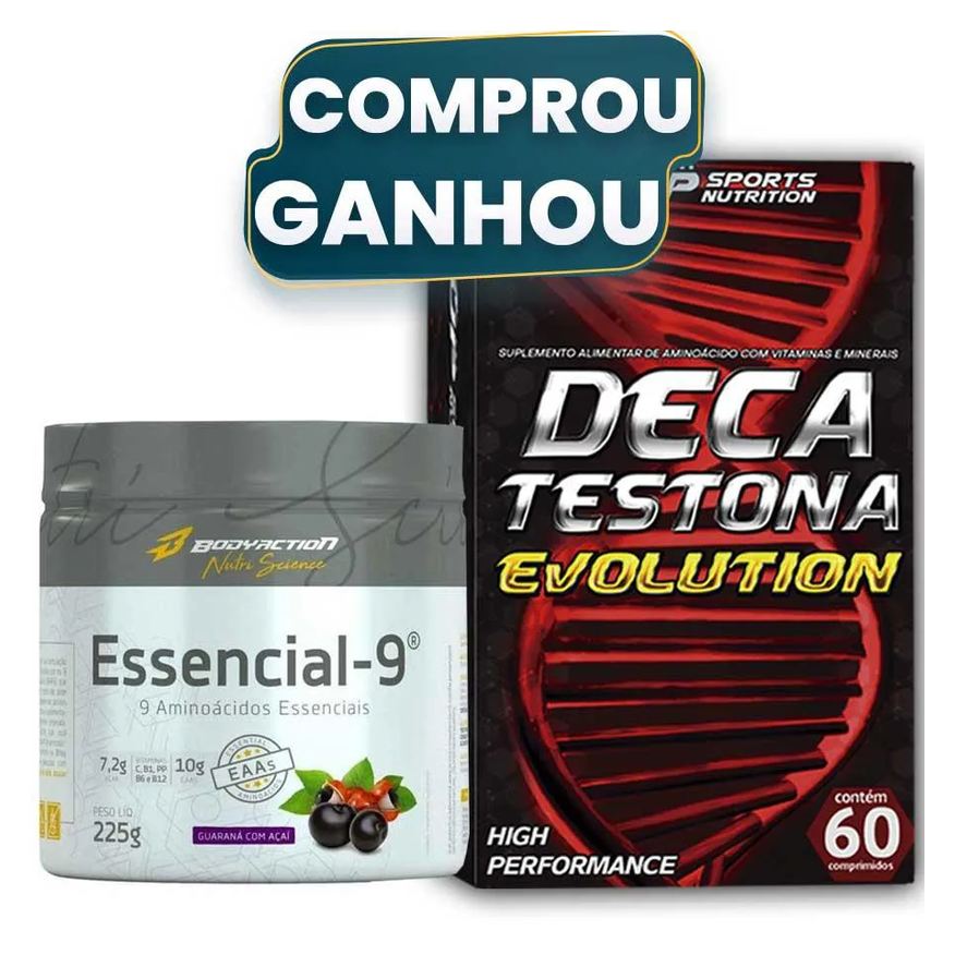 Body Action 9 Aminoácidos Essenciais Sabor Guaraná + Deca Testona Evolution