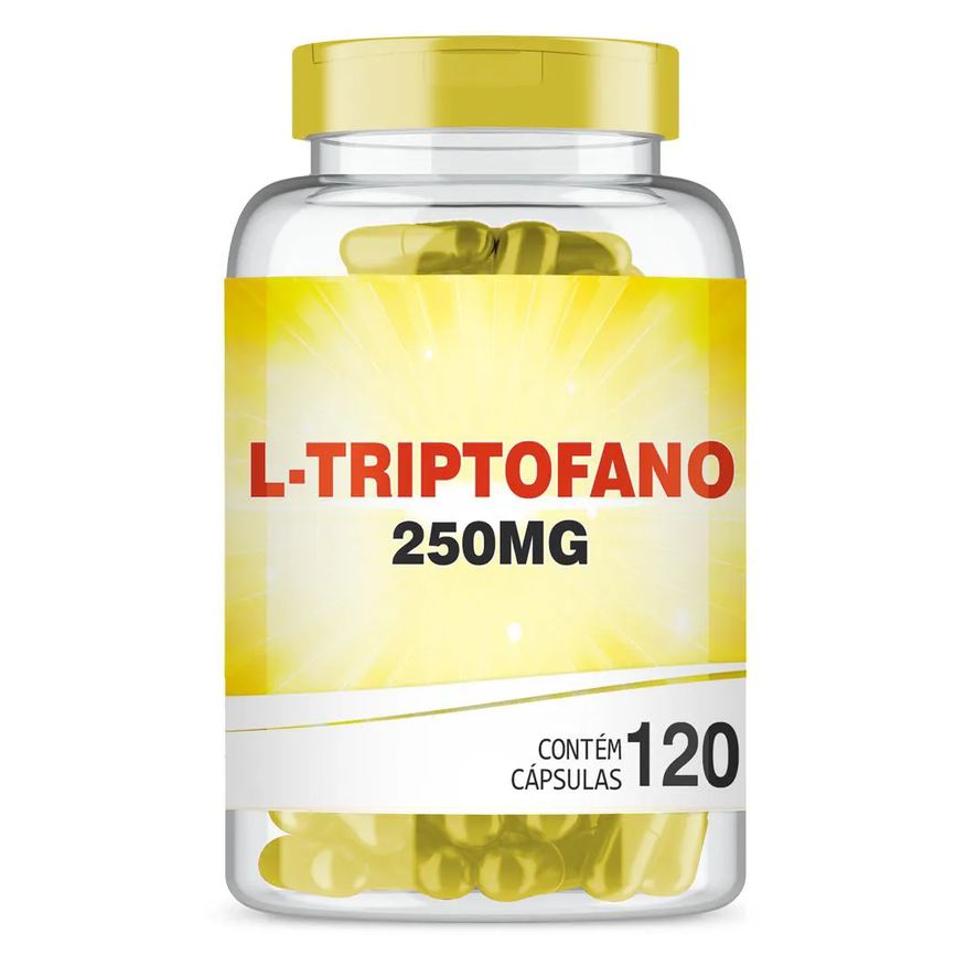 Extra Fórmulas L-triptofano 250mg com 120 cápsulas Síntese de Serotonina