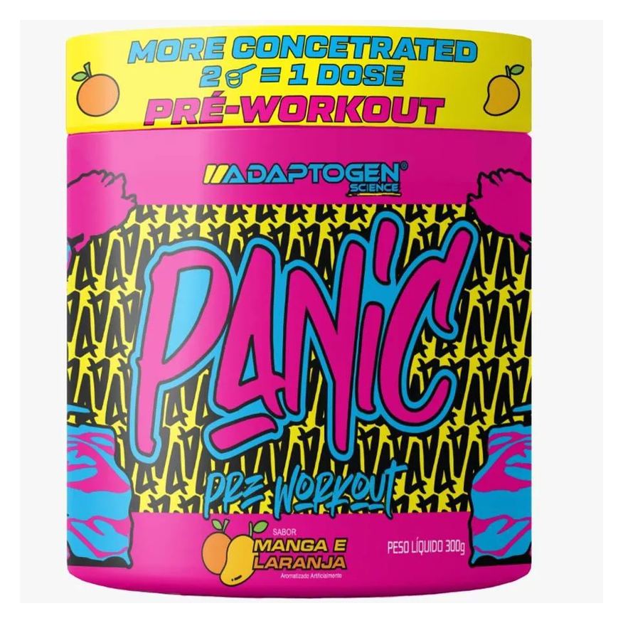 Adaptogen Science Pré-treino Panic Manga e Laranja 300g