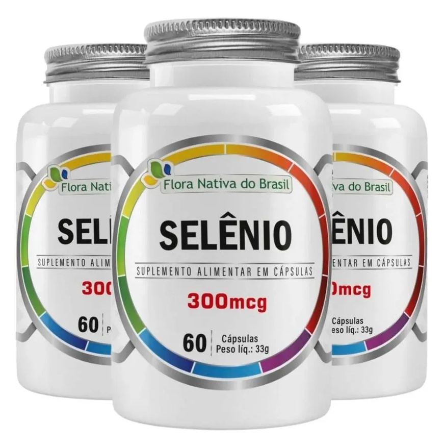 Multivita Kit 3x Selênio 500% Idr 60 cápsulas - Flora Nativa
