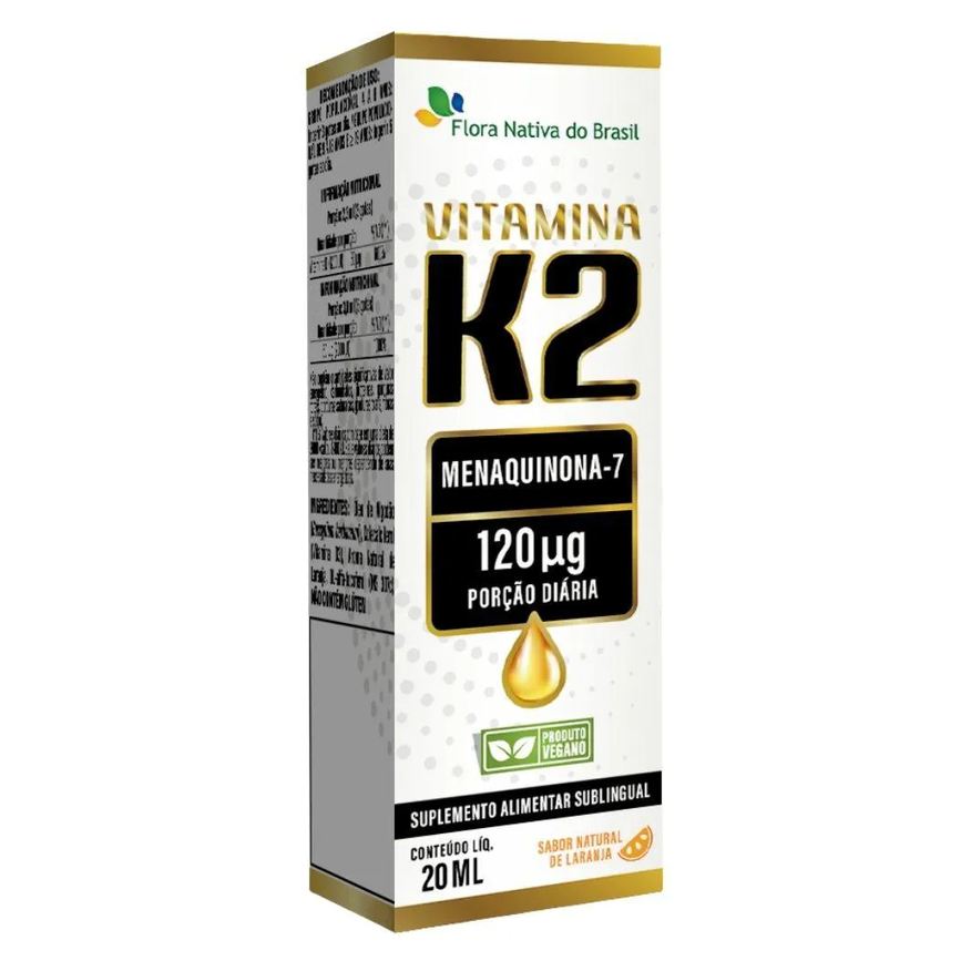 Flora Nativa Do Brasil Vitamina K2 em Gotas (menaquinona-7) 120mcg 20ml - Flora Nativa Laranja