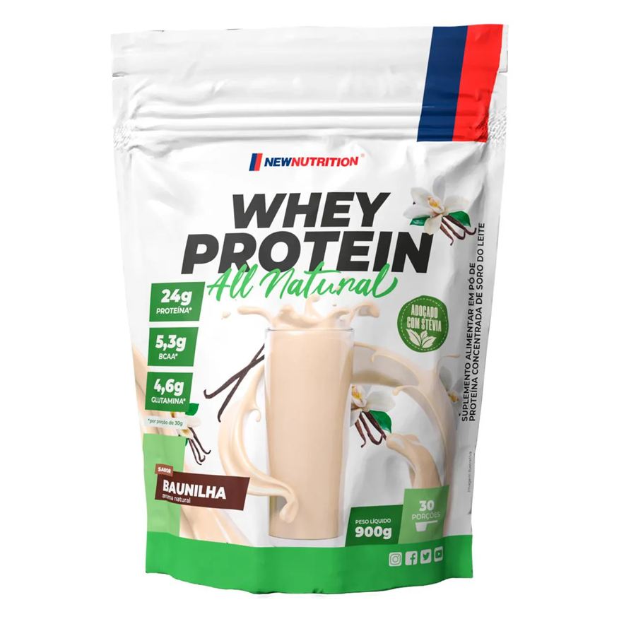 Newnutrition Whey Protein All Natural Baunilha 900g