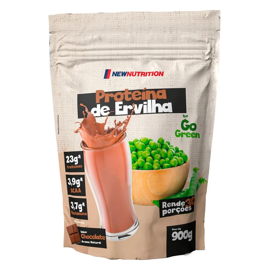 Newnutrition Proteína de Ervilha New Nutrition Vegana Chocolate em Pó 900g