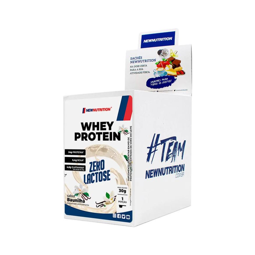 Newnutrition Whey Protein Zero Lactose Baunilha 30g 10 unidades