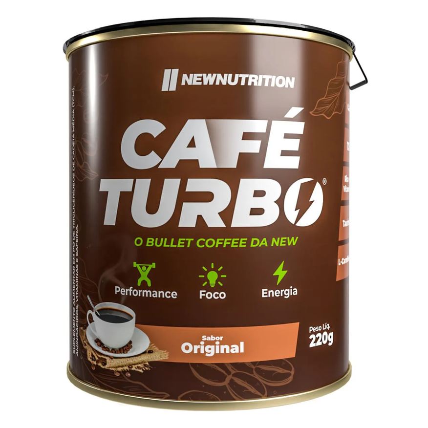 Newnutrition Cafe Turbo 220g Original - Lata Café