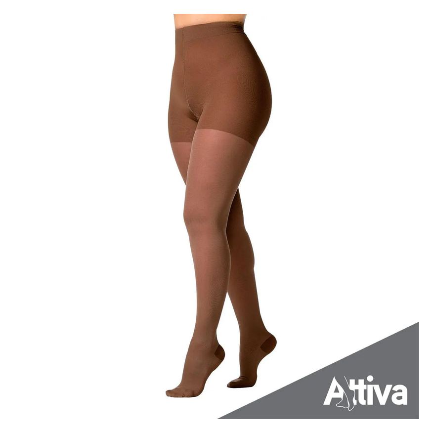 Attiva Meia Calca Media Compressao 18-21 Fem Fechada Natural Escuro P