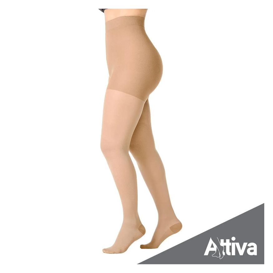 Attiva Meia Calca Media Compressao 18-21 Fem Fechada Natural P