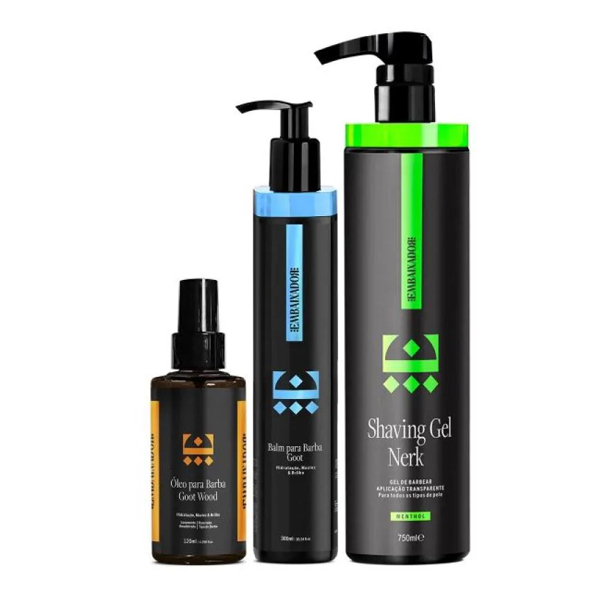 Embaixador Shaving Gel Menthol + Óleo + Balm para Bancada 750ml