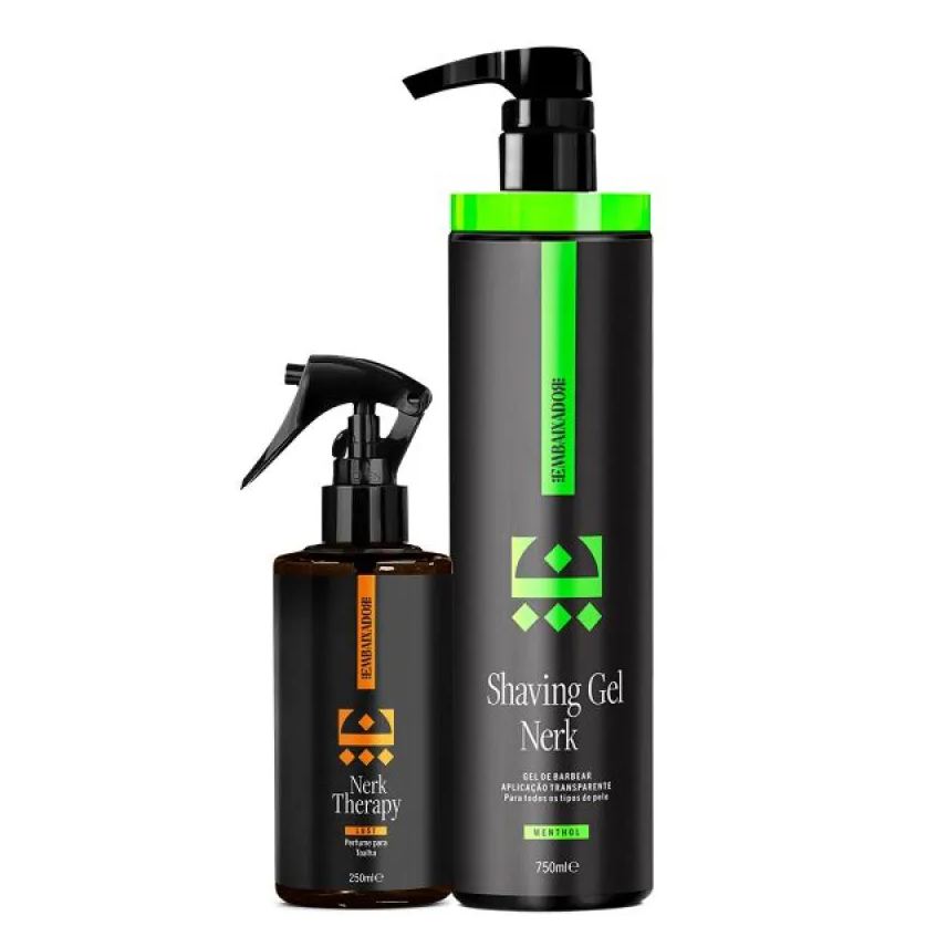Embaixador Shaving Gel Nerk Menthol + Perfume Toalha Nerk Therapy Lust 750ml