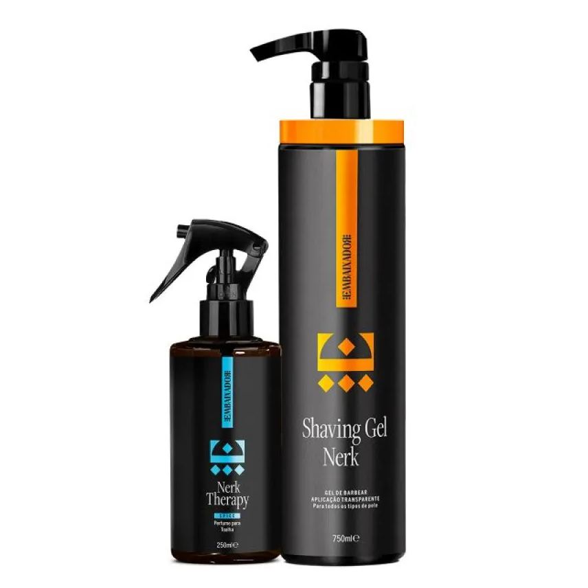 Embaixador Kit Shaving Gel Nerk + Perfume Toalha Nerk Therapy Spice 750ml
