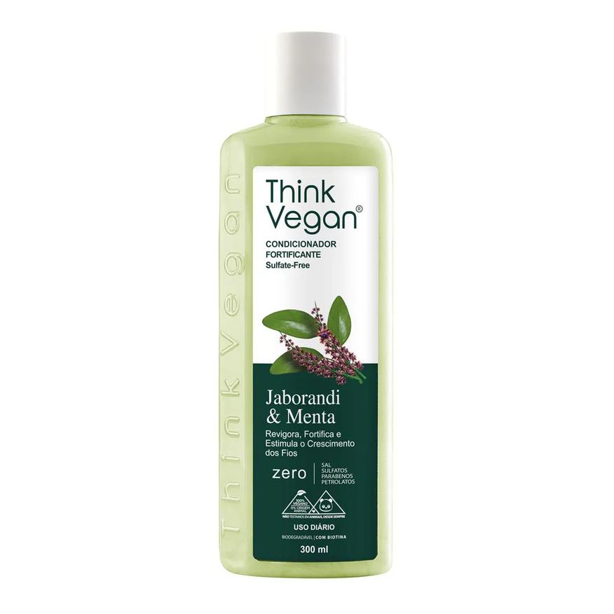 Think Vegan Condicionador Fortificante Jaborandi E Menta 300ml