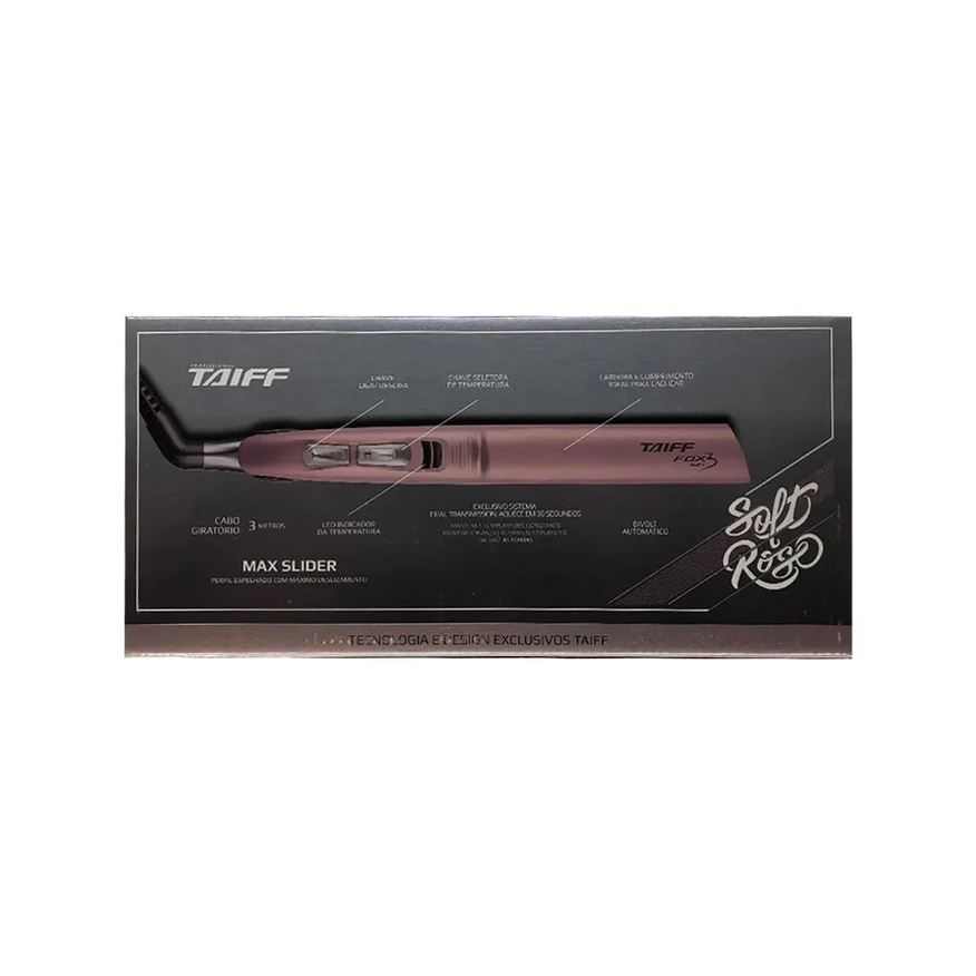 Alisadora Prancha Taiff Fox Íon 3 Rose 230c° Bivolt