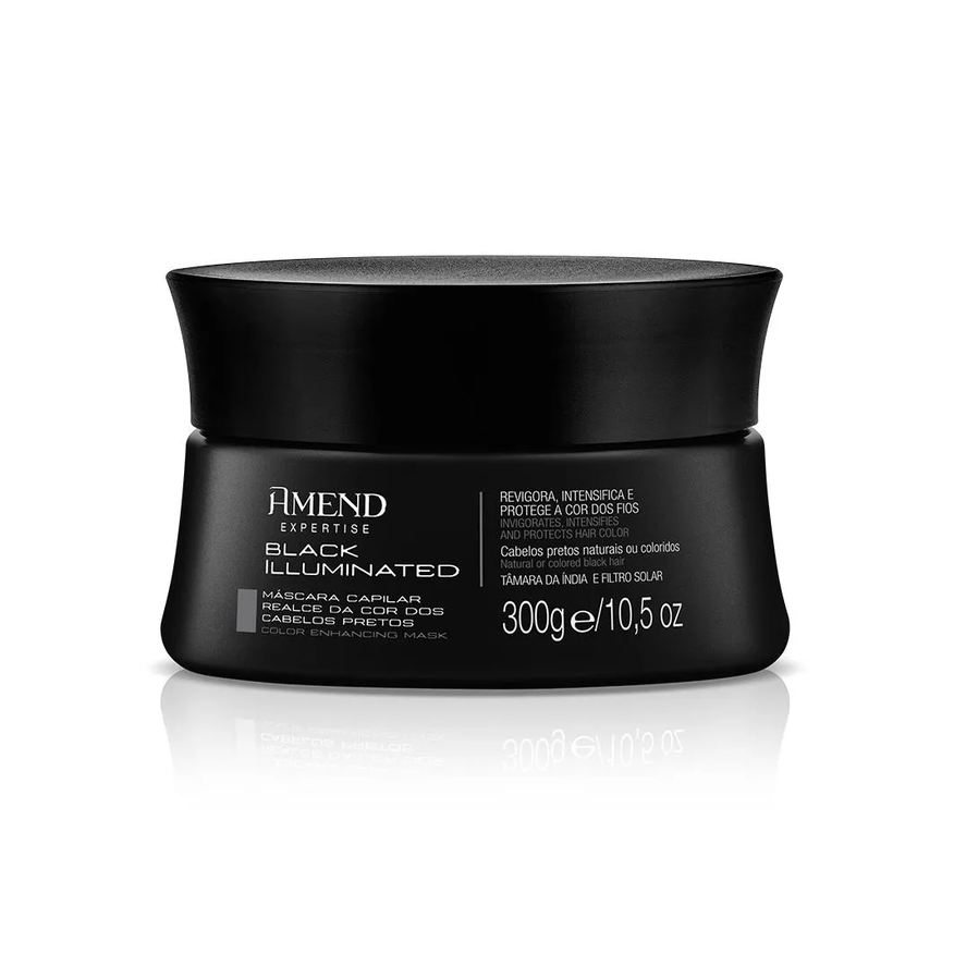 Amend Cosméticos Máscara Amend Black Illuminated Realce da Cor - 300g