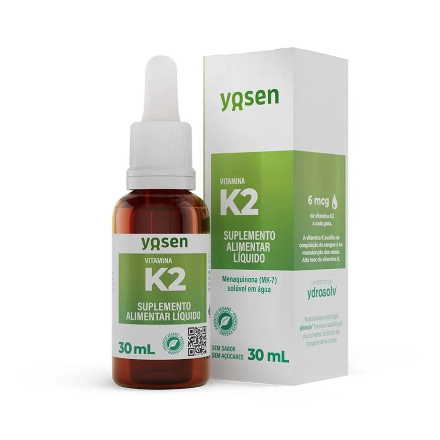 Yosen Vitamina K2 (mk-7) Ydrosolv - Um Novo Conceito em Suplemento Alimentar (30ml)