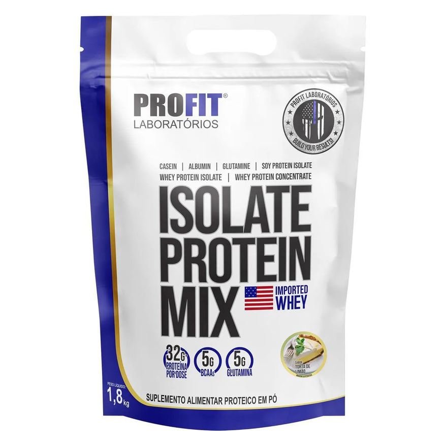 Profit Laboratório Whey Protein Isolado Profit Isolate Protein MixRefil Torta de Limão 1,8kg