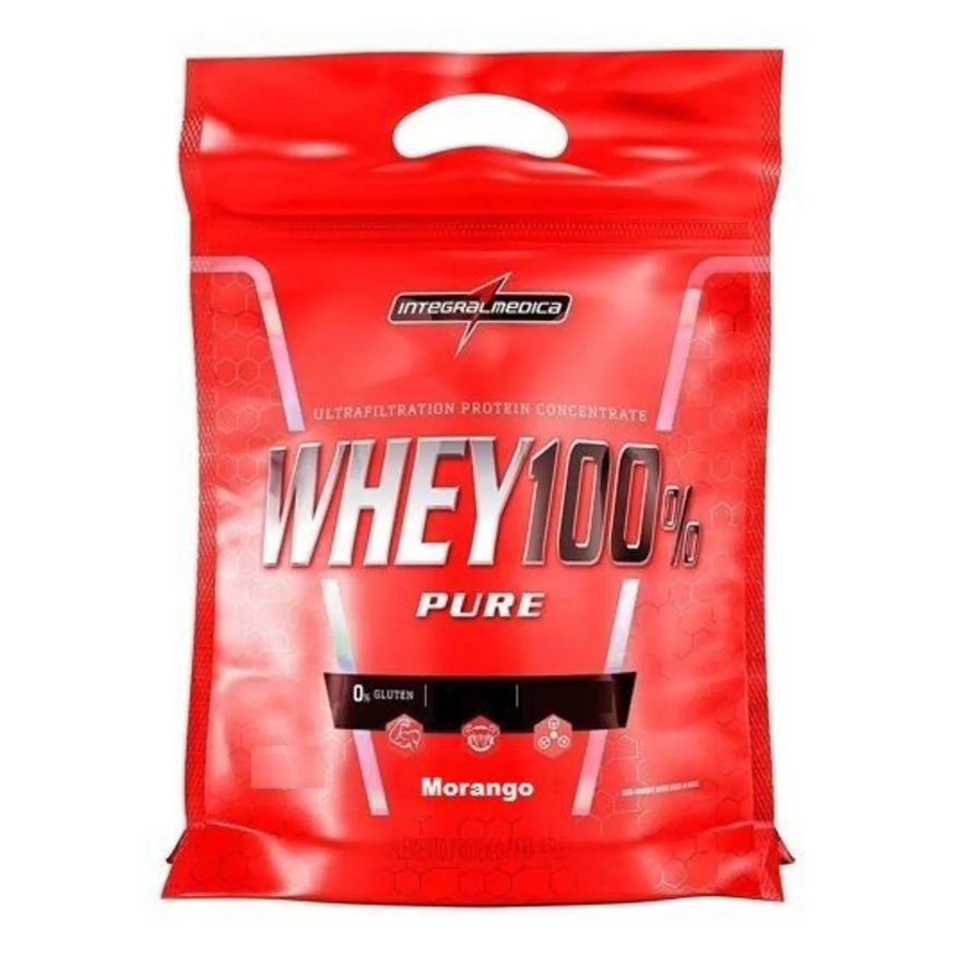 Integralmédica Super Whey 100% Pure - 1800g Refil Morango