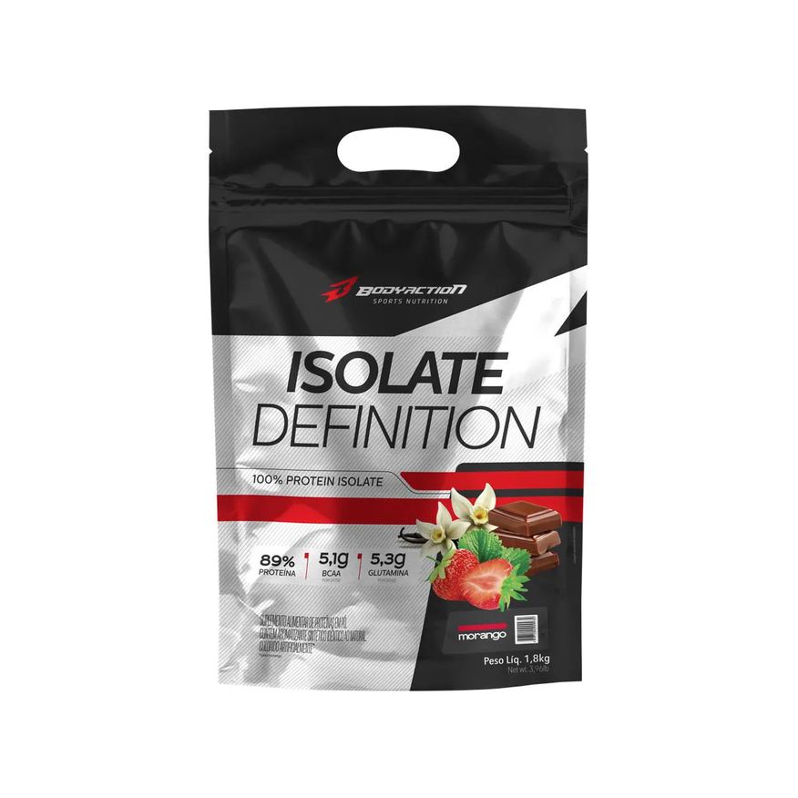Body Action Whey Isolate Definition - 1800g Refil Morango - Bodyaction