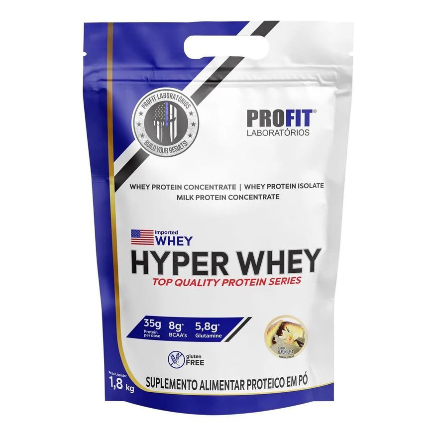 Profit Laboratório Hyper Whey - 1800g Refil Baunilha - Profit