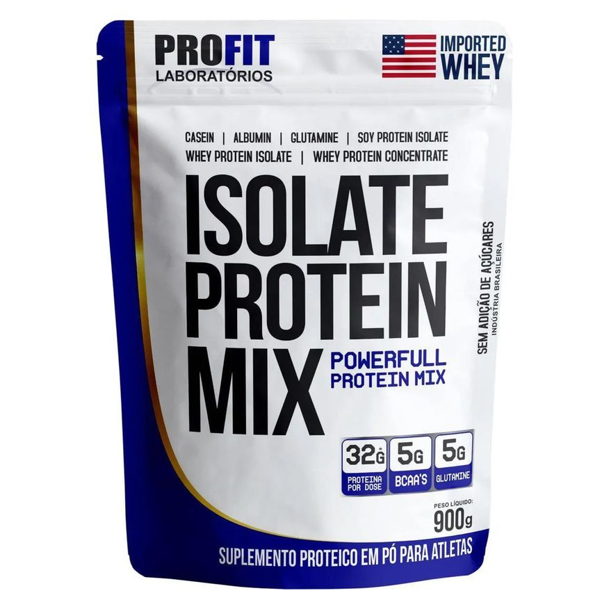 Profit Laboratório Proteína Isolada em Pó Profit Laboratórios Isolate Protein Mix Cookies and Cream Refil 900g