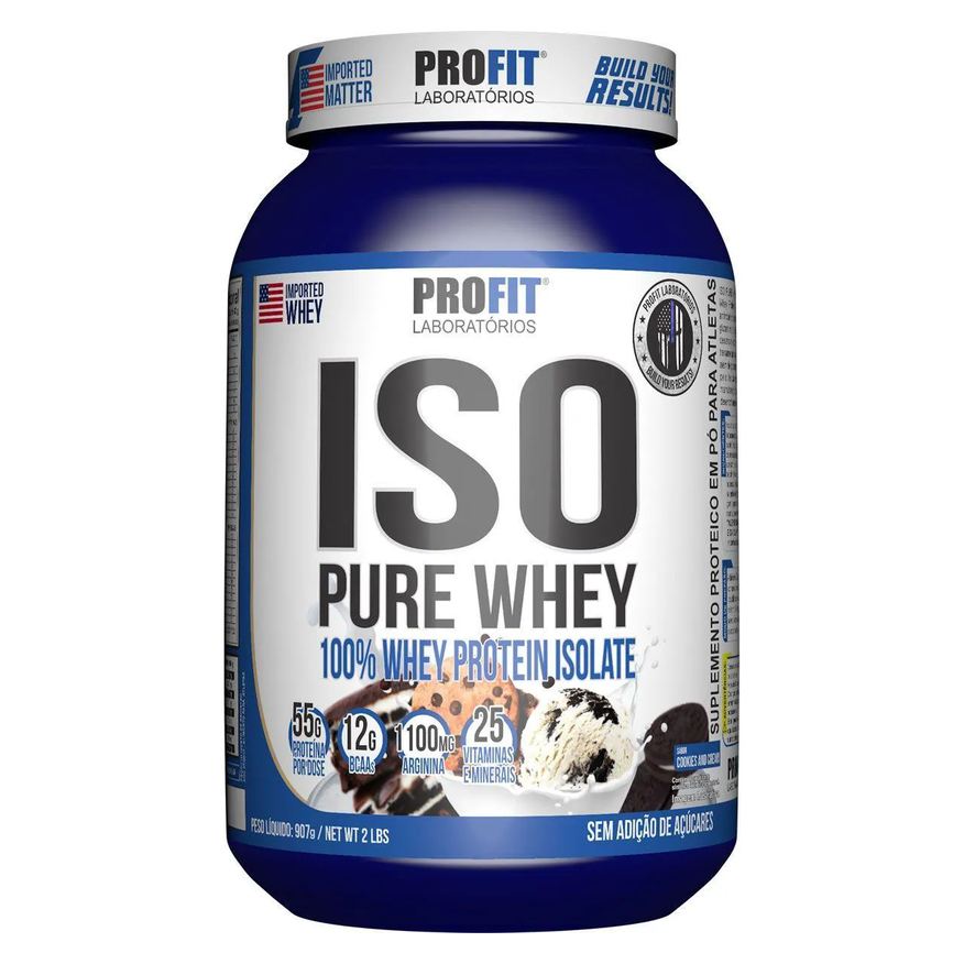 Profit Laboratório Iso Pure Whey - 907g Cookies And Cream - Profit