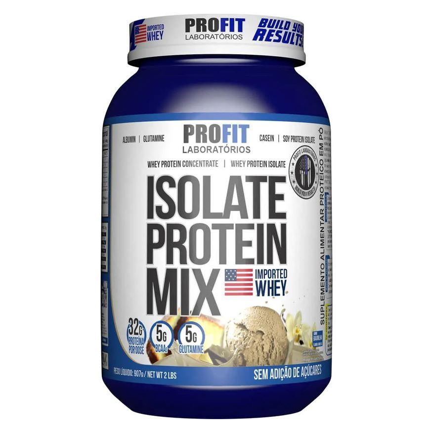 Profit Laboratório Proteína Isolada em Pó Profit Laboratórios Isolate Protein Mix Baunilha 907g