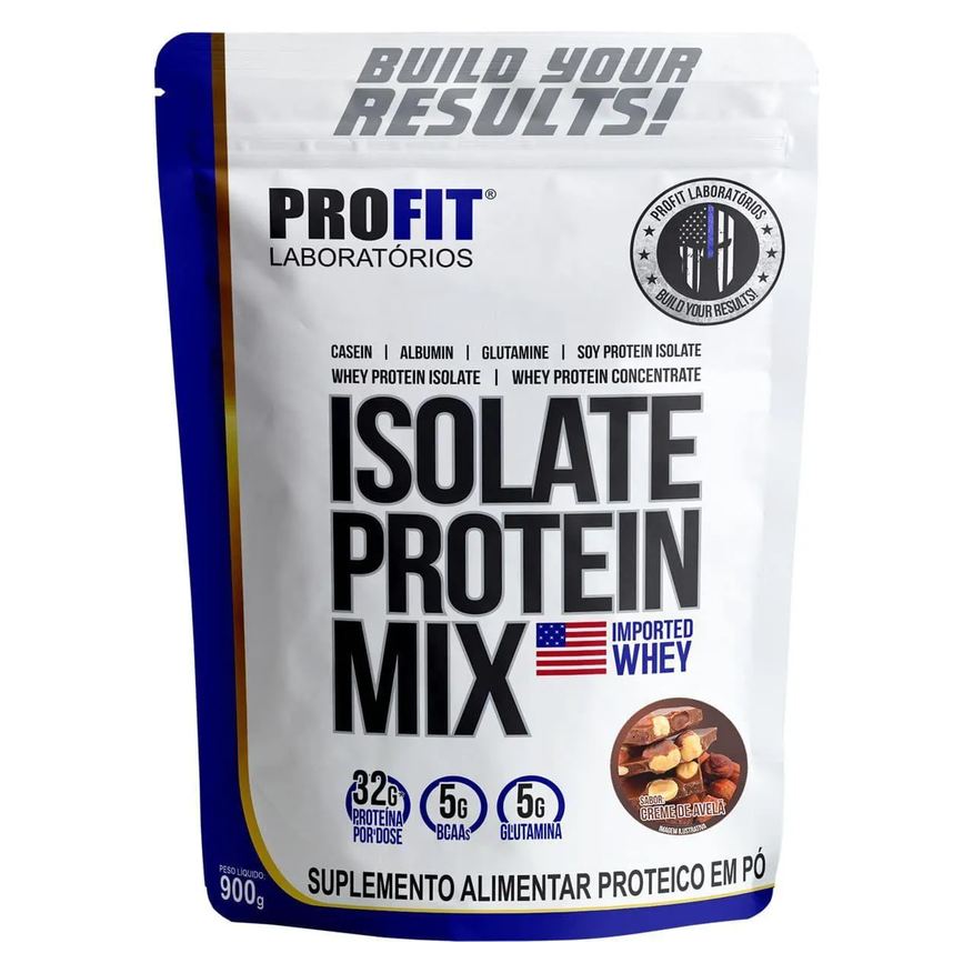 Profit Laboratório Isolate Protein Mix Refil - 900g Creme de Avelã - Profit