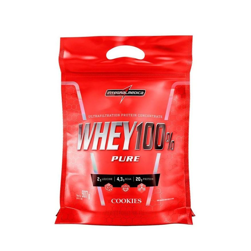 Integralmédica Whey 100% Pure - 907g Refil Cookies