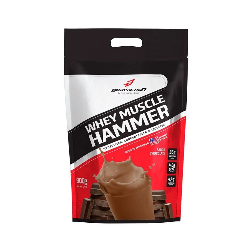 Body Action Whey Muscle Hammer - 900g Refil Chocolate - Bodyaction