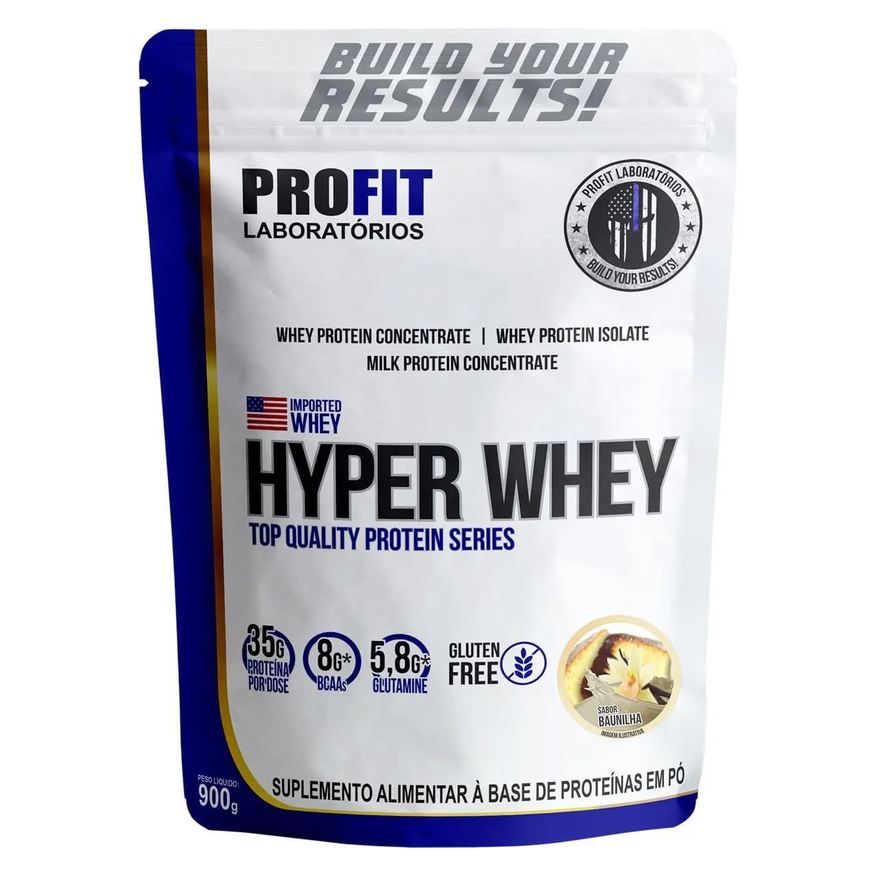 Profit Laboratório Hyper Whey - 900g Refil Baunilha - Profit