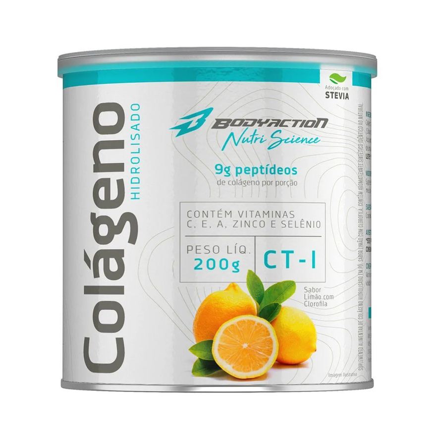 Body Action Colágeno Hidrolisado Nutri Science - 200g Limão com Clorofila - Bodyaction