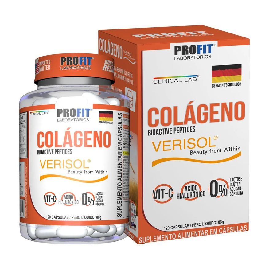 Profit Laboratório Colágeno Verisol - 120 Cápsulas - Profit Laboratórios