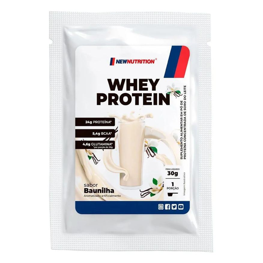 Newnutrition Whey Protein Concentrado - 1 Sachê 30g Baunilha