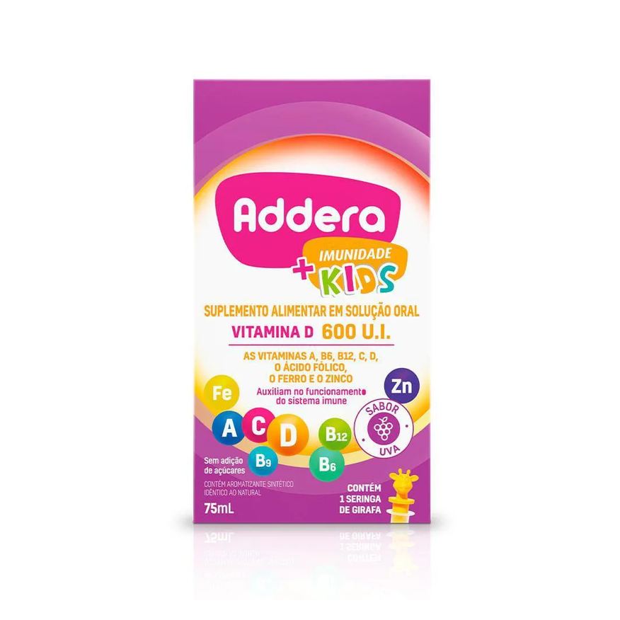 Addera Vitamina D 600UI Kids Imunidade Gotas 75ml