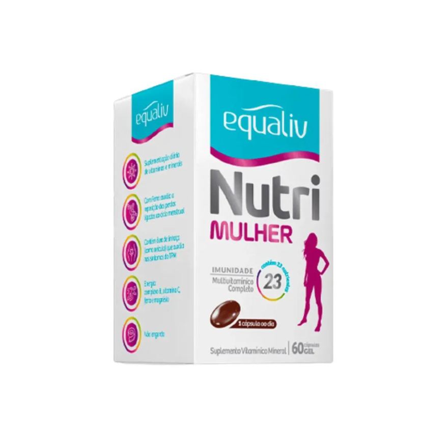 Equaliv Suplemento Polivitamínico Nutri Mulher 60 Cápsulas Gelatinosas