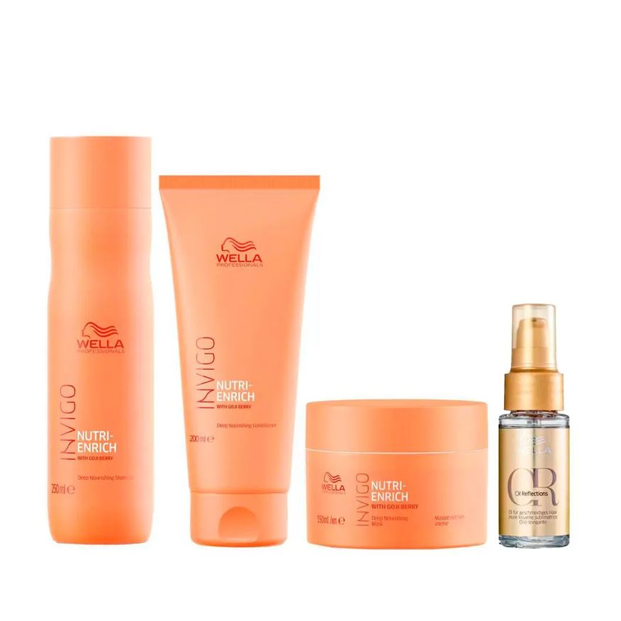 Wella Professionals Shampoo, Cond, Másc Nutri Enrich e Oil Reflections - Wella