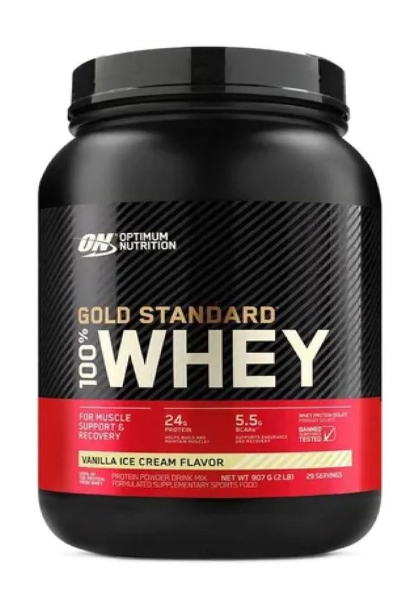 Optimum Nutrition Whey Gold Standard 100% Vanilla Ice Cream Flavor 907g