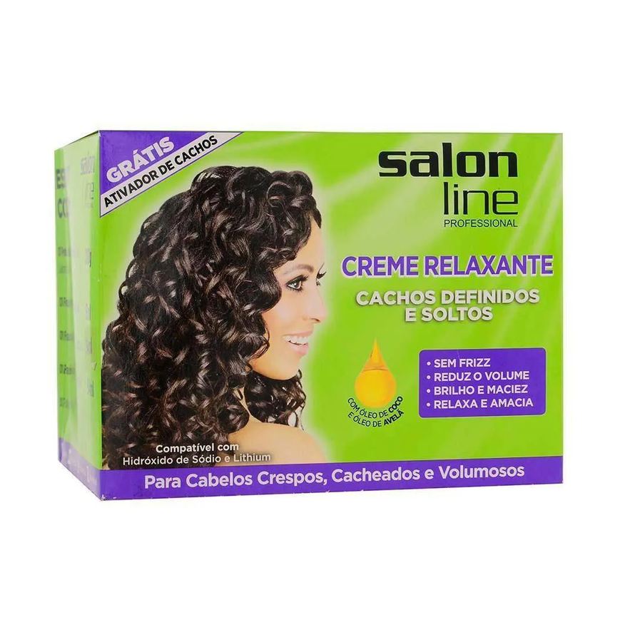 Salon Line Creme Relaxante Cachos Coco e Avelã 200g