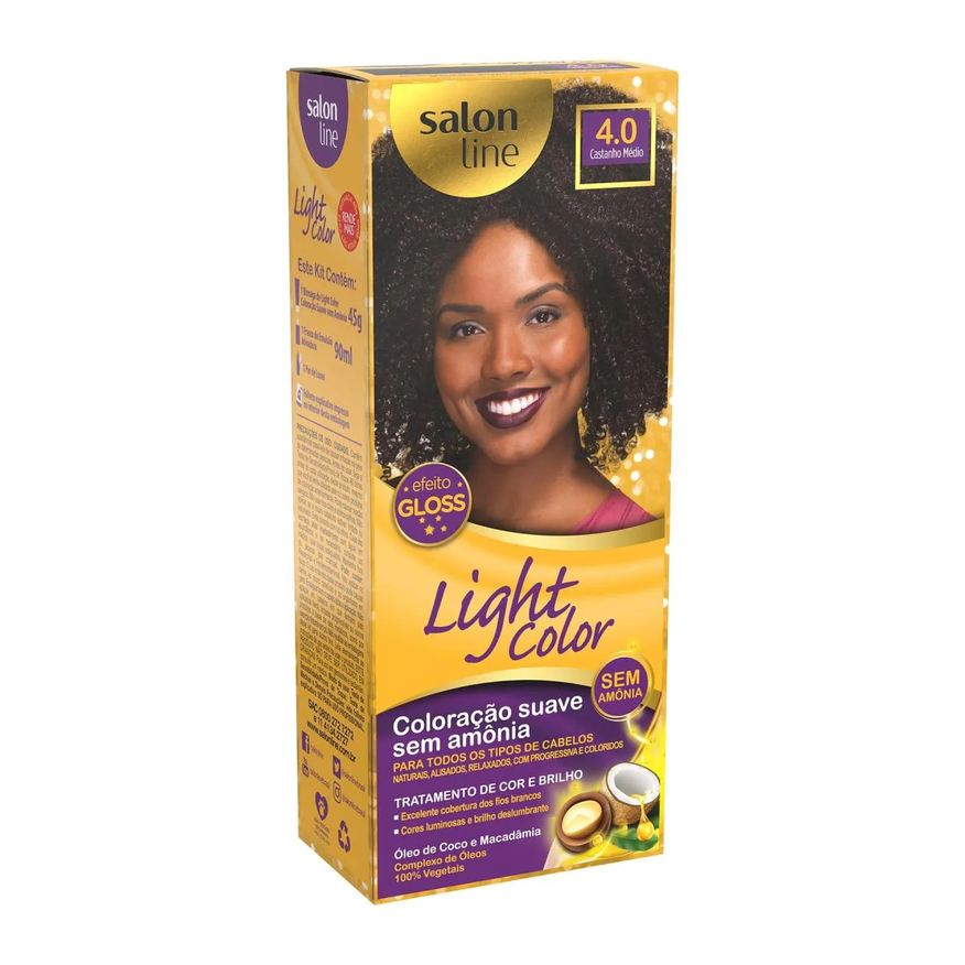 Salon Line Coloração Light Color 4.0 Castanho Medio