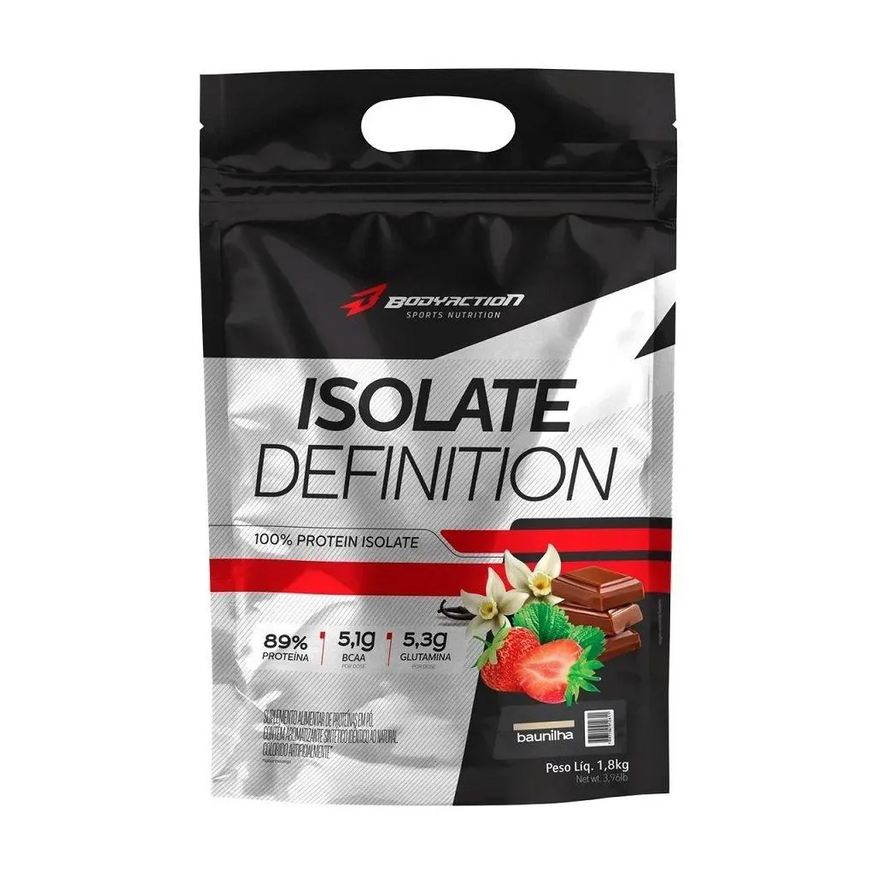 Body Action Proteína Isolada em Pó Isolate Definition Baunilha Refil 1,8kg
