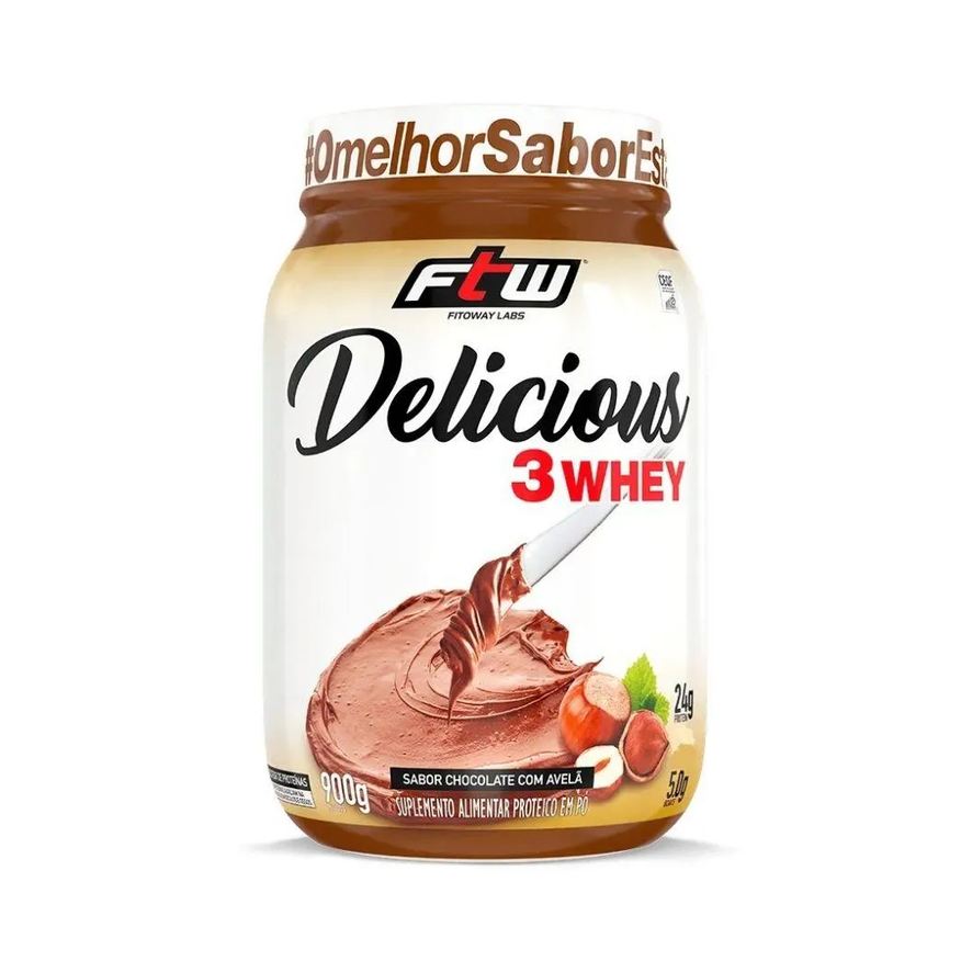 Ftw Fitoway Labs Delicious 3whey (900g) - Sabor: Creme de Avelã