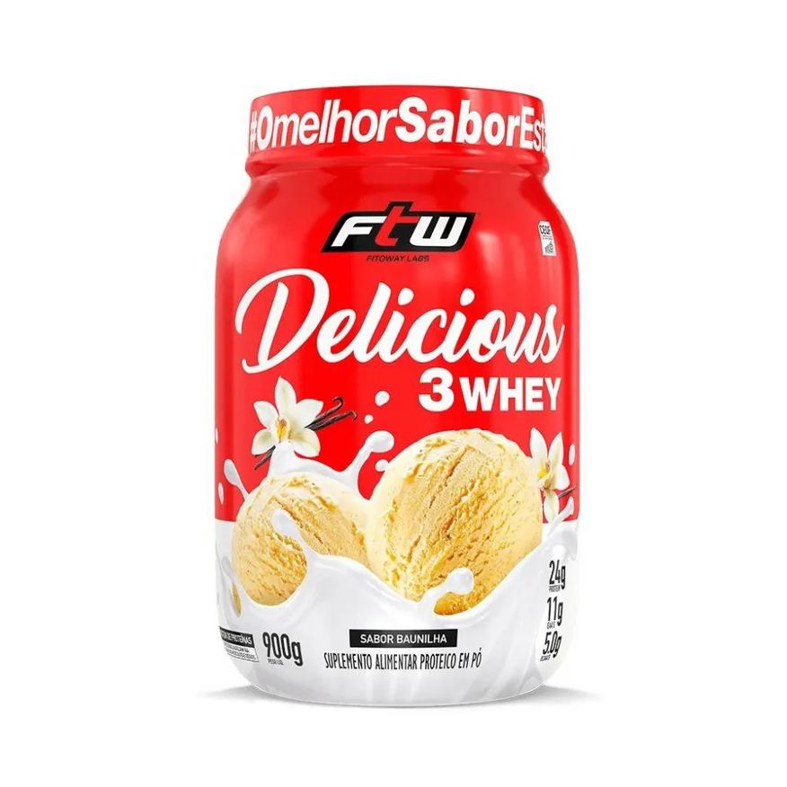 Ftw Fitoway Labs Delicious 3whey (900g) - Sabor: Baunilha