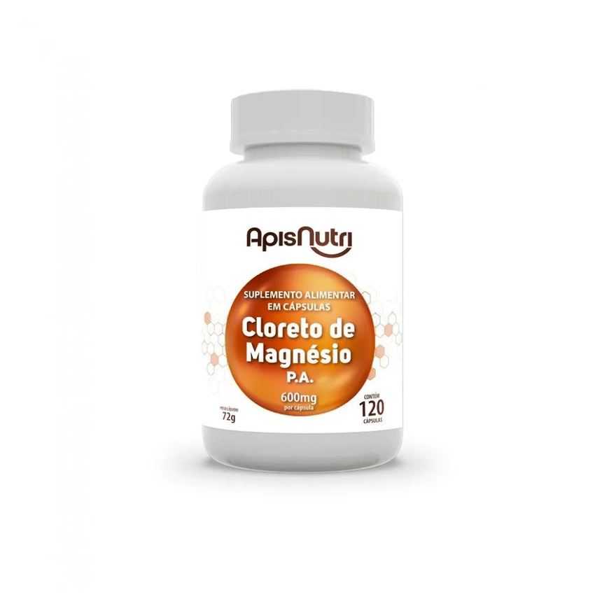 Apisnutri Cloreto de Magnésio - 600mg (120 Cápsulas) - Padrão: Único