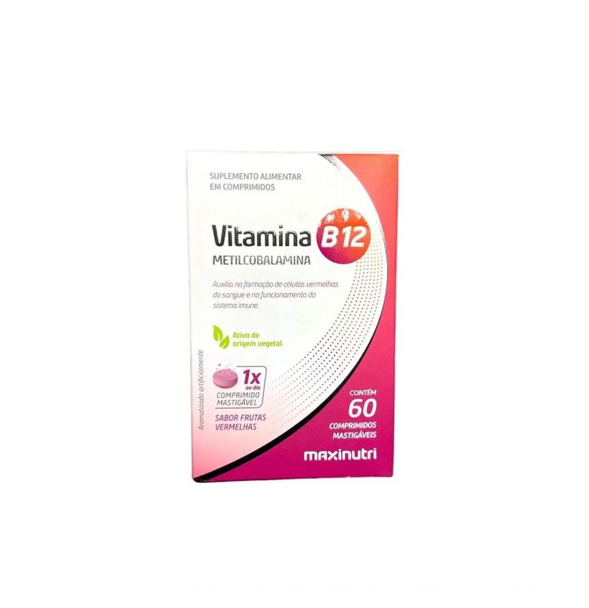 Maxinutri Vitamina B12 comprimidos Mastigáveis (60 Comp) - Padrão: Único