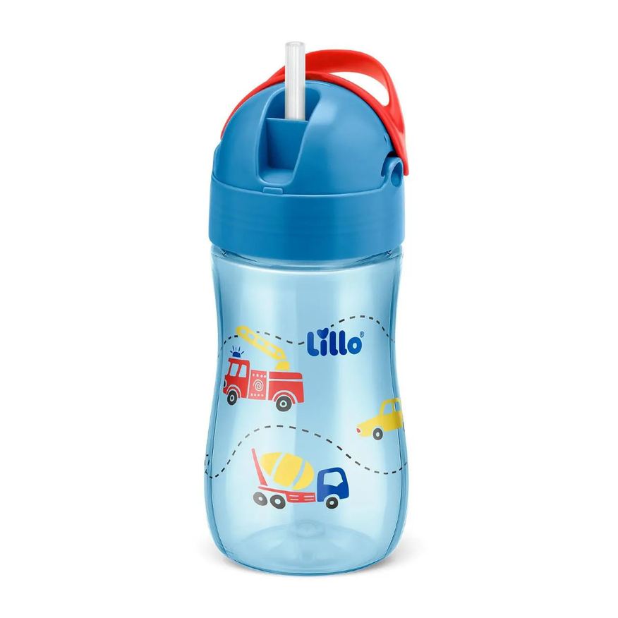 Lillo Copo Infantil com Canudo Evolution Azul 300ml