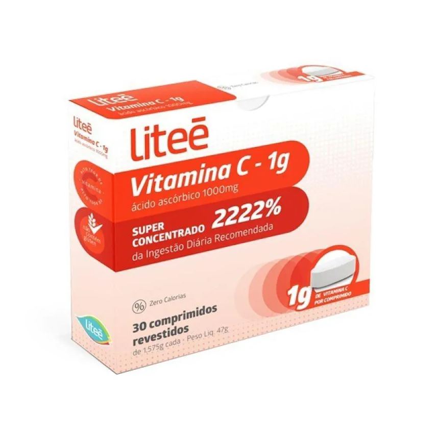 Litee Vitamina C 1g - 30 comprimidos Revestidos