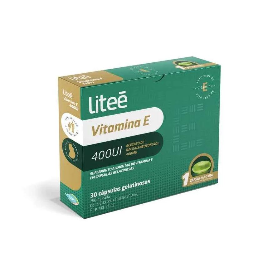 Litee Vitamina e 400ui - Acetato de Racealfatocoferol 400mg