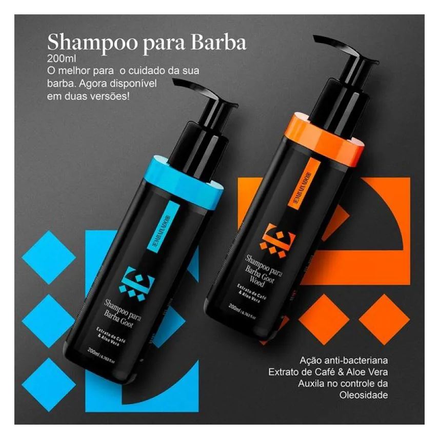 Barba Kit Goot Wood - Óleo + Balm + Shampoo Barba Embaixador 200ml