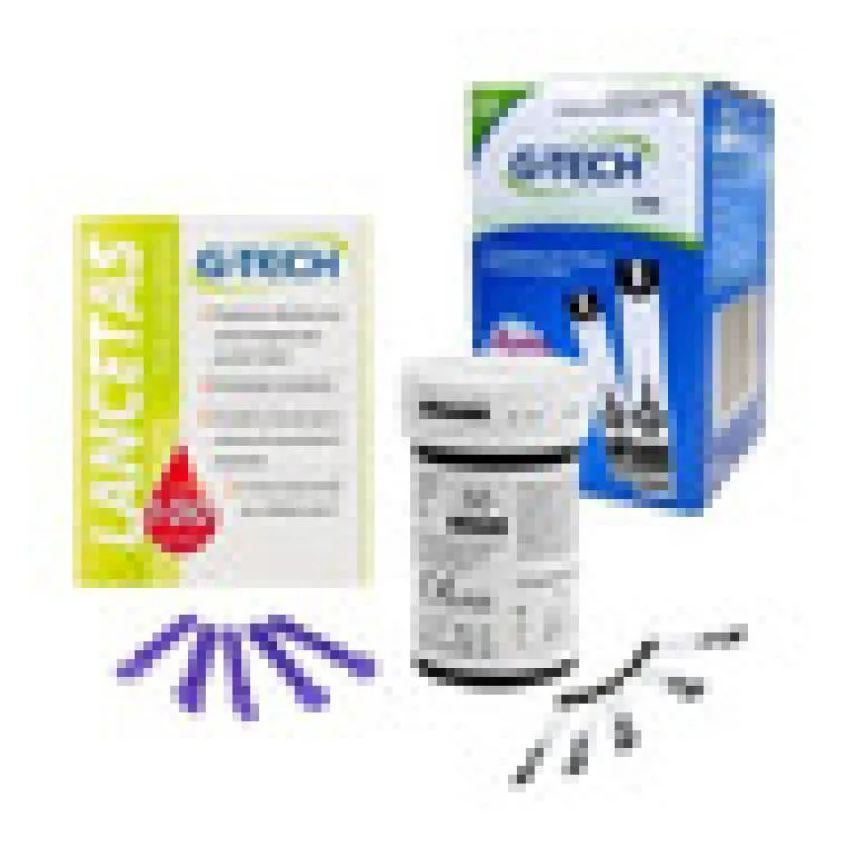 G-tech 50 Fitas Tiras Reagentes Lite Glicemia +100 Lancetas