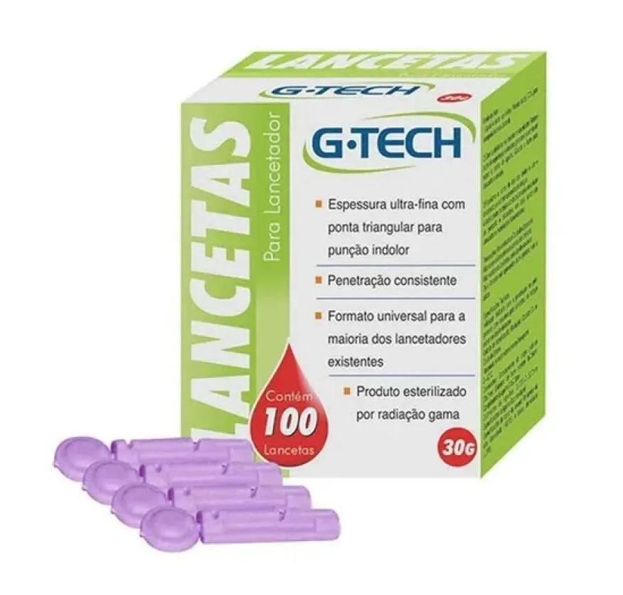 G-tech Lancetas para Lancetador 30g - 100un