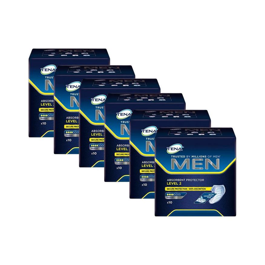 Tena Kit 6 Absorventes Men Level 2 Medium 10un Cada